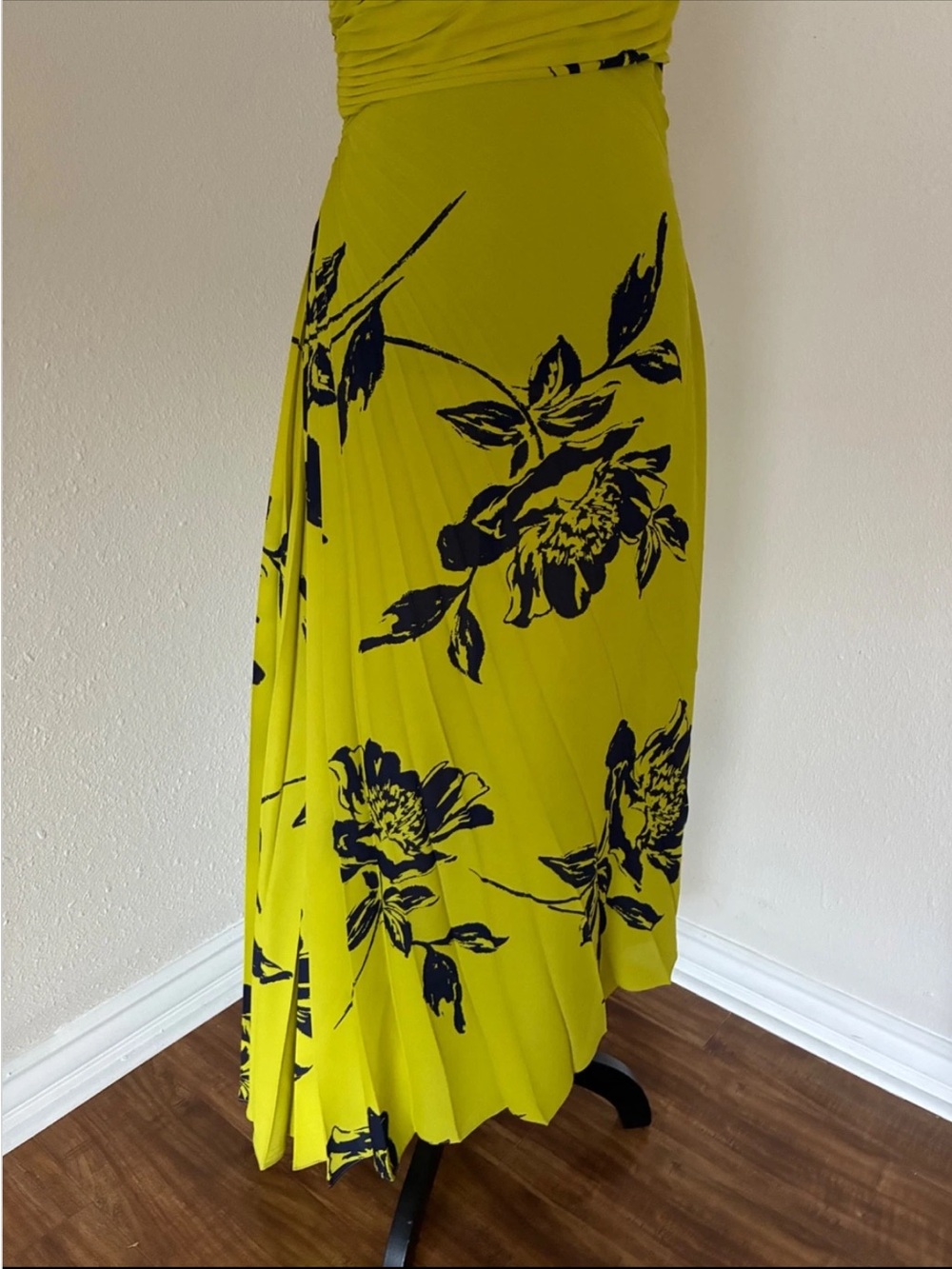 Nicole Miller Womens 6 Flower Pattern Pleated One Shoulder Party Cocktail Dress - Picture 6 of 16